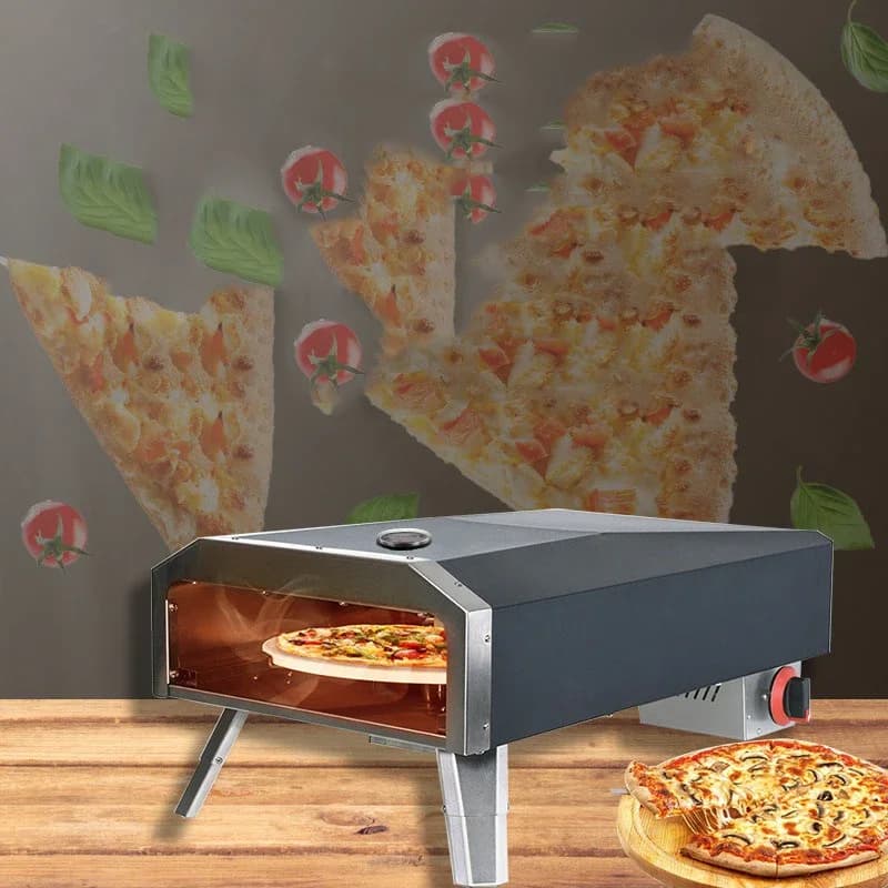 Camping gas pizza oven Foldable portable rotary pizza oven 12 inch 16 inch outdoor pizza cooker