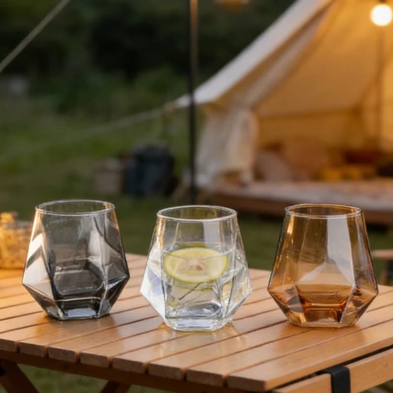 Bicchiere da Cocktail alla Moda, Tazza Creativa per Whisky e Birra, Bicchiere Esagonale in Stile Europeo, Elegante Bicchiere per Succhi e Bevande