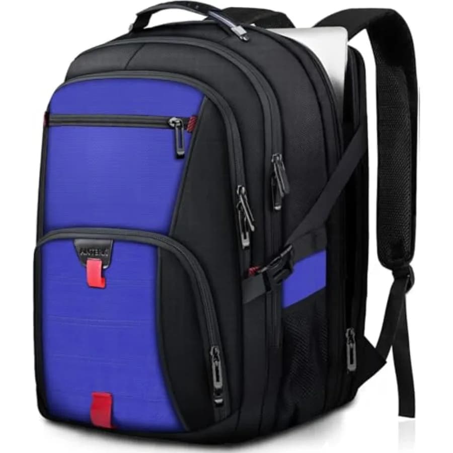 Zaino da Viaggio per Laptop, Zaini per Uomo e Donna 55L, Antifurto, Resistente all'Acqua, Approvato TSA per College, Lavoro e Viaggi Aerei
