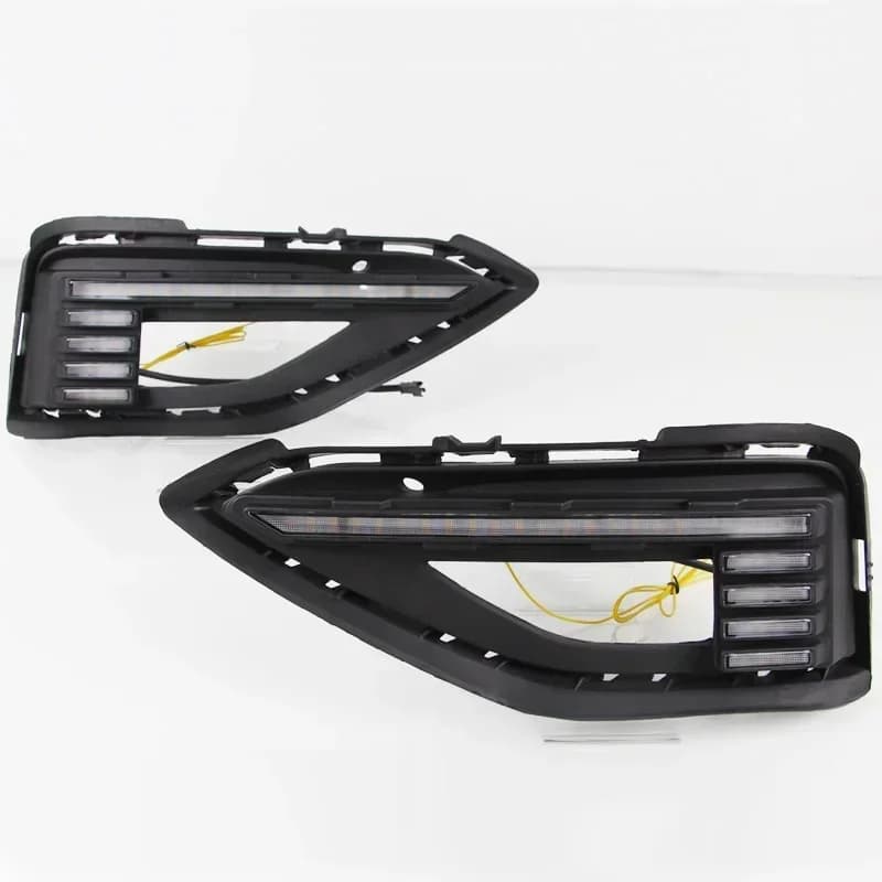 Auto LED Daylihgts DRL Per Volkswagen VW Jetta Sagitar 2019 2020 Giallo Indicatori di direzione Luci diurne Guida diurna Faro