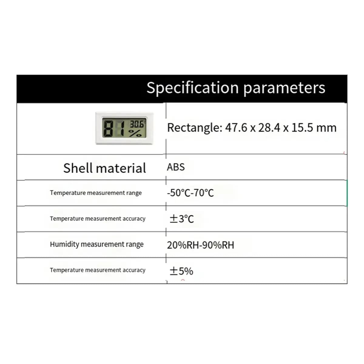 LNHF For Electronic Temperature and Humidity Meters LCD Monitor Indoor Room for 3D Printer Accessories B