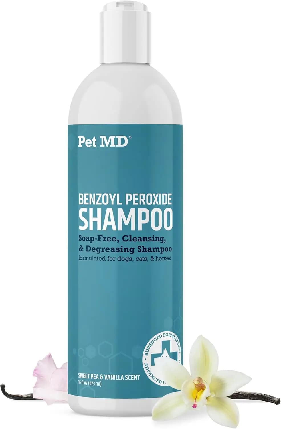 Shampoo Medicato per Cani e Gatti - Tratta Condizioni Cutanee, Forfora, Prurito, Acne - Profumo di Agrumi 12 oz