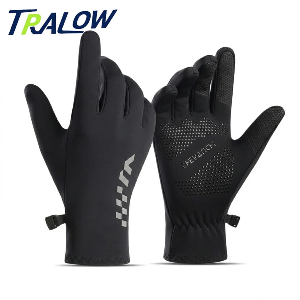 TRALOW Lightweight Thermal Gloves Men Women, Windproof Glove Liners for Cycling,Soft Winter Running Gloves with Silicone Grip