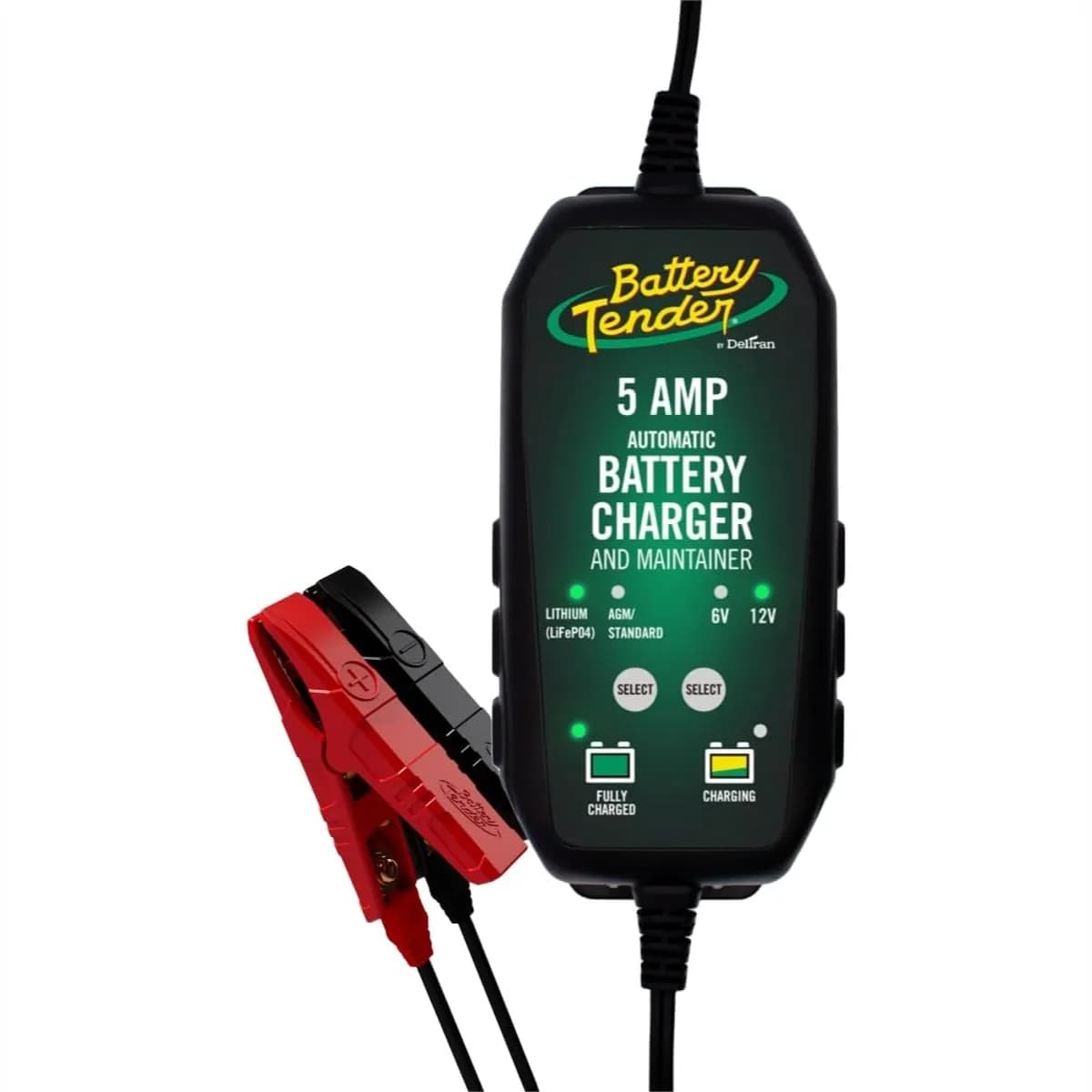 5 Amp 12V Battery Charger and Maintainer for Car SUV Truck, Smart Automatic Charger with LED Indicator for Lead Acid AGM Gel