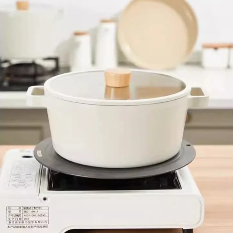 22 cm double handle soup pot suitable for stewing frying comes with glass lid Milk pot washable in dishwasher, Wok pots