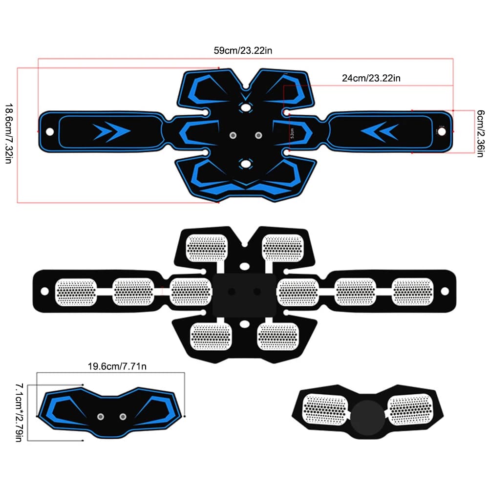 Cintura Dimagrante EMS con Display LED, Cintura Elettrica Intelligente per Allenamento, Ricaricabile USB, Cintura Sportiva per Esercizi Addominali per Uomini e Donne