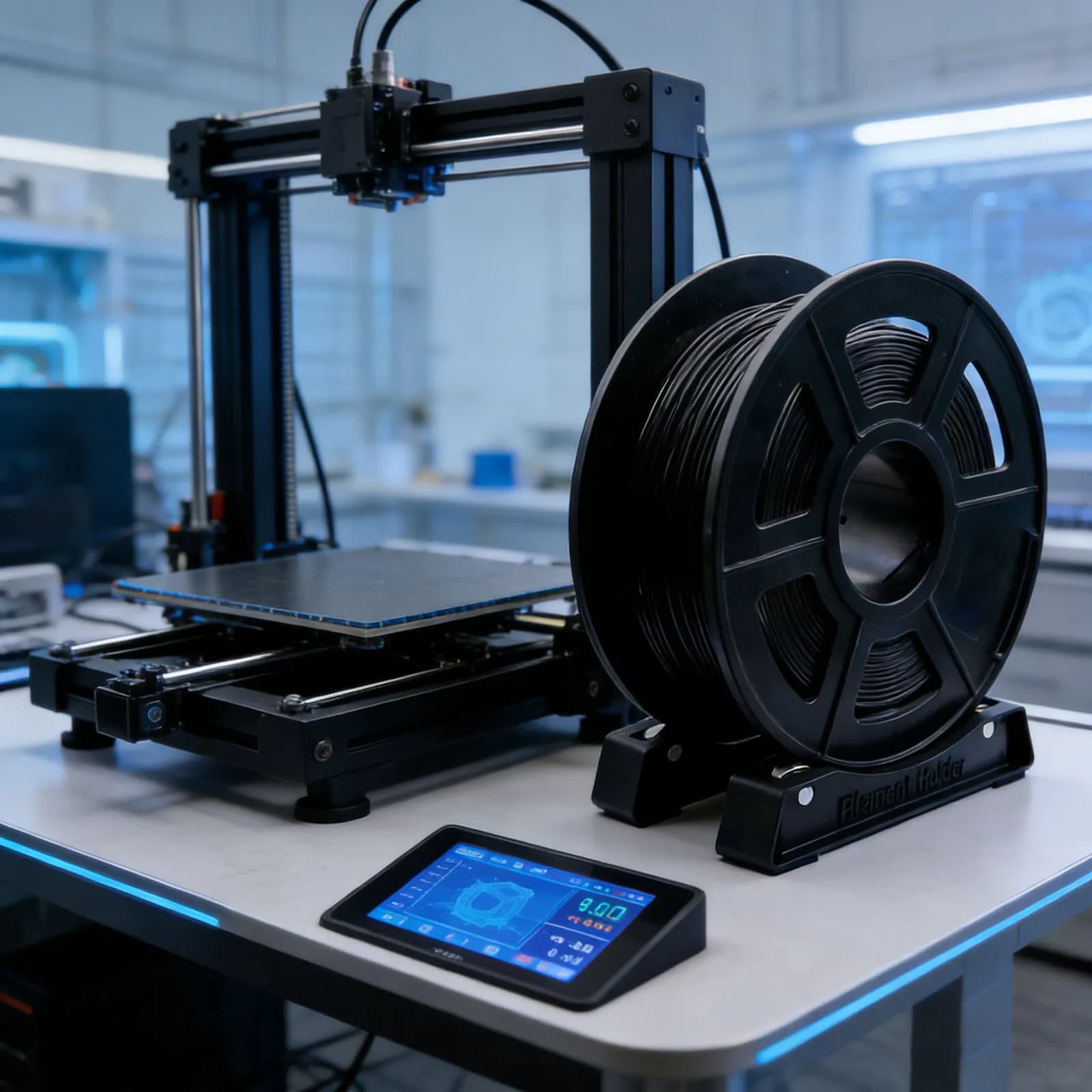 1Pair 3D Printer Filament Spool Holder Space-Saving Stable Support for Pla ABS Tpu Nylon Printing Materials Filament Spool