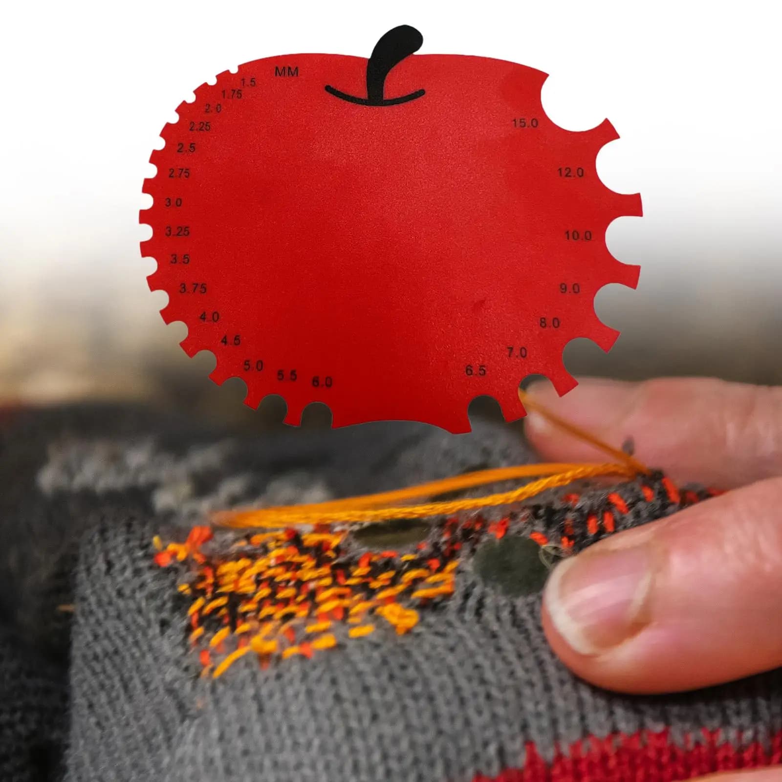 Righello per uncinetto, misuratore per maglieria, accessori per uncinetto, strumento di misurazione per maglieria, attrezzi per uncinetto resistenti per maglioni