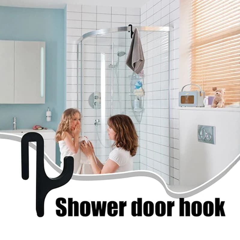 Nuovo Gancio 3D per Porte Doccia in Vetro da 8mm, Appendiabiti da Bagno per Asciugamani, Accappatoi, Lavanderia, Dormitorio, Appartamento