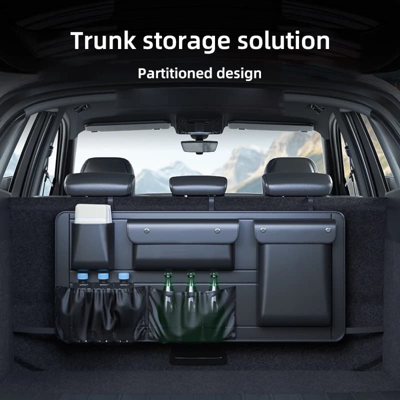 Organizzatore Multifunzionale per Auto, Borsa Portaoggetti per Bagagliaio, Soluzione Versatile per lo Stoccaggio Interno dell'Auto