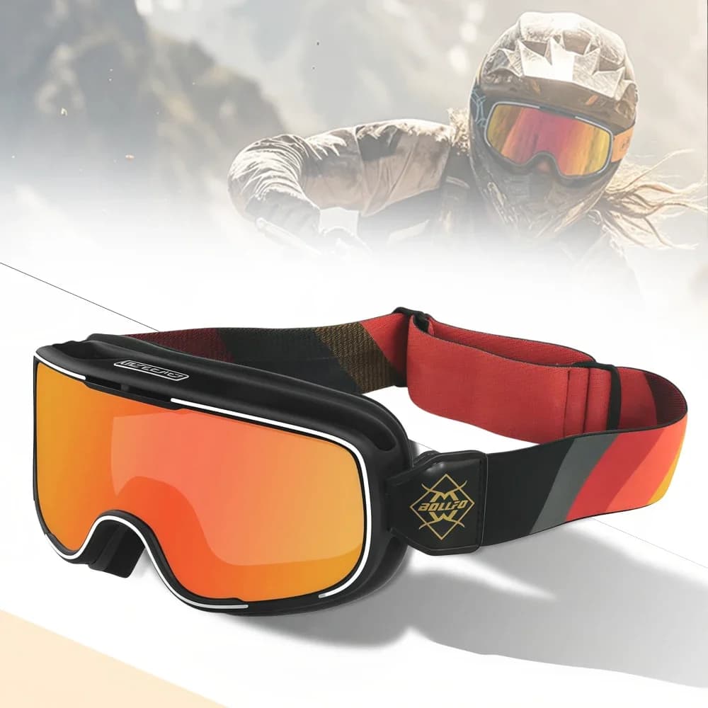 Retro Enduro Motocross Goggles for Men UV400 Windproof OTG Universal Helmet Fit Motorcycle MX ATV MTB Ski Glasses Protection