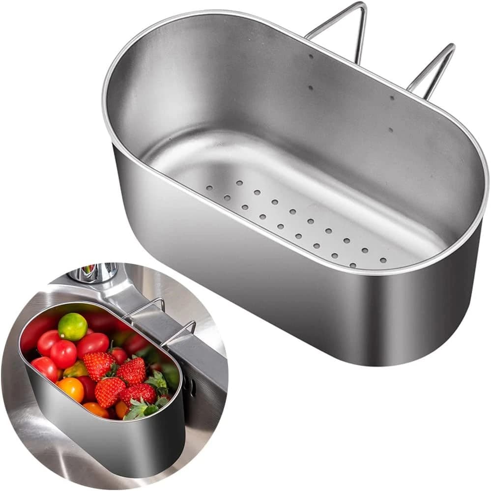 LMETJMA Lavello In Acciaio Inox Scarico Cestello Cucina Catcher Cibo Verdura Frutta Colino Per Il Filtro di Rifiuti Da Cucina JT243