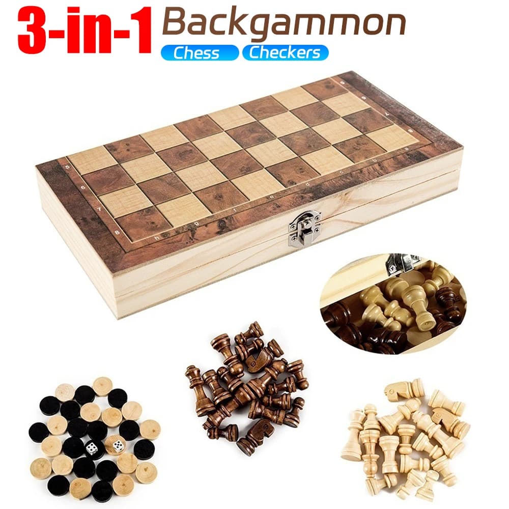 Set di scacchi pieghevole in legno magnetico Gioco da tavolo in feltro 24 cm * 12 cm Stoccaggio interno Regalo per bambini per adulti Gioco per famiglie Scacchiera