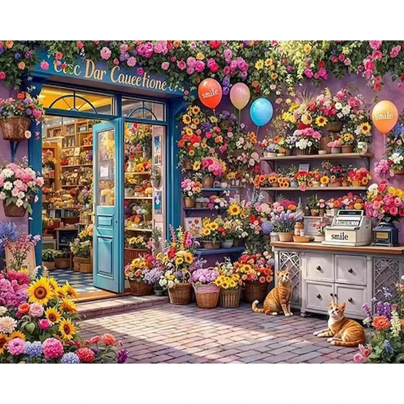 5D DIY Diamond Painting Kit Store Landscape Paint by Numbers Art Full Drill Rhinestone Mosaic Wall Decor Craft Kit Home Gift
