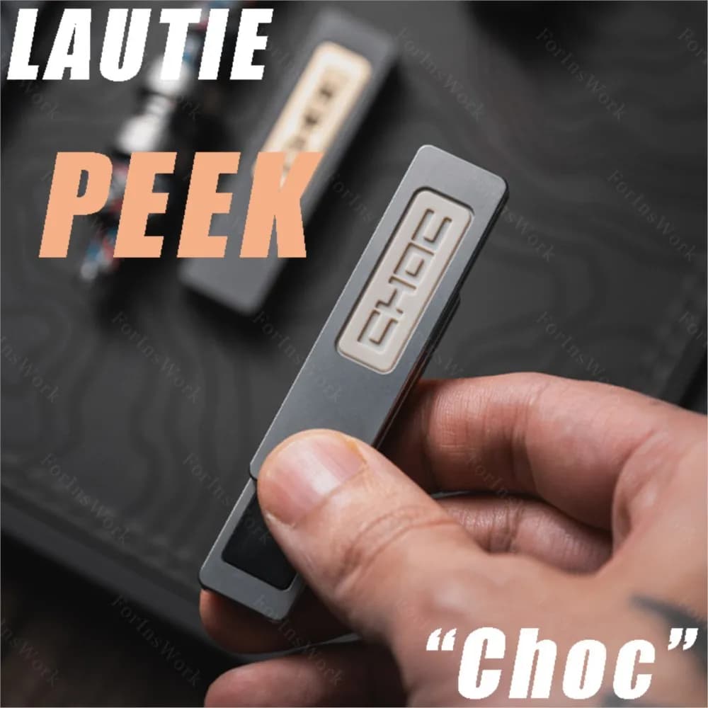 LAUTIE PEEK Choc Cursore a spinta meccanico Serie SpyWars Antistres Giocattoli Cursore in metallo Fidget