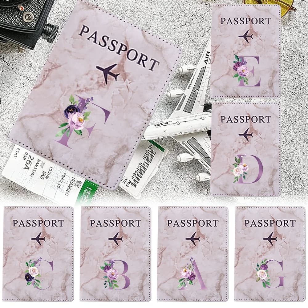 Passport Cover Case Fashion Business Wallet Certificate Storage Bag Purple Series Credit Card Passport Unisex Storage Holder