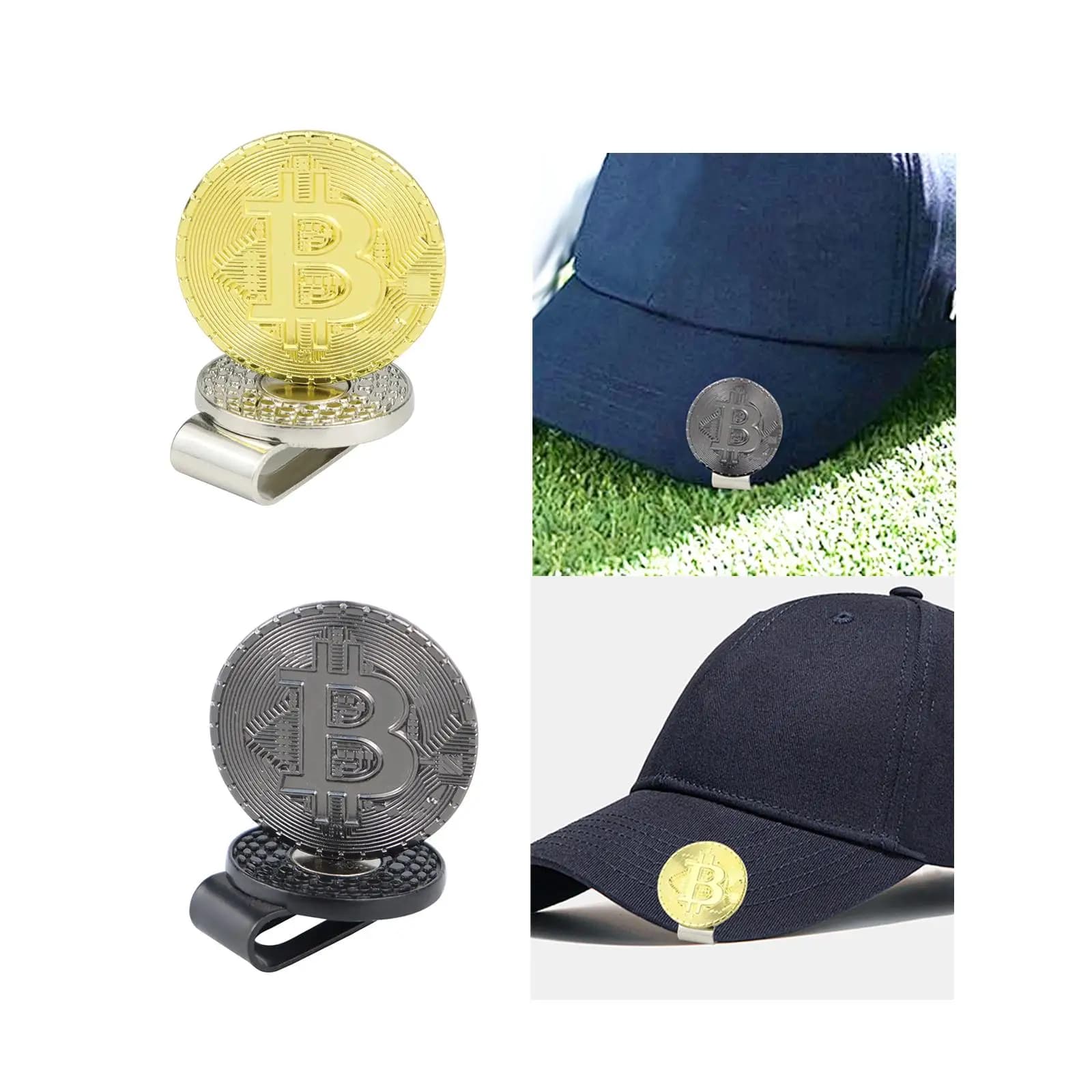 Indicatore per pallina da golf Divertente attrezzatura portatile con marchio Clip magnetica per cappello da golf Clip per cappello da golf per allenamento pratico Esercizio sportivo da uomo
