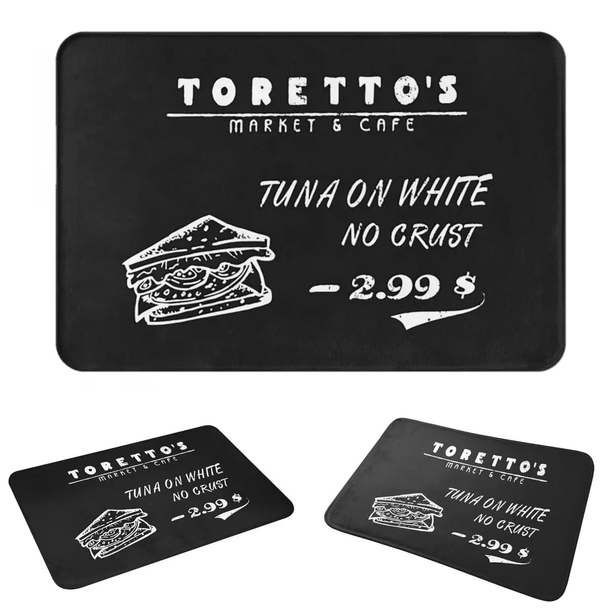 Movie Fast And Furious Tuna On White No Crust Dark BG Doormat Cushion Carpet Rug Kitchen Entrance Home Floor Mat for Bedroom