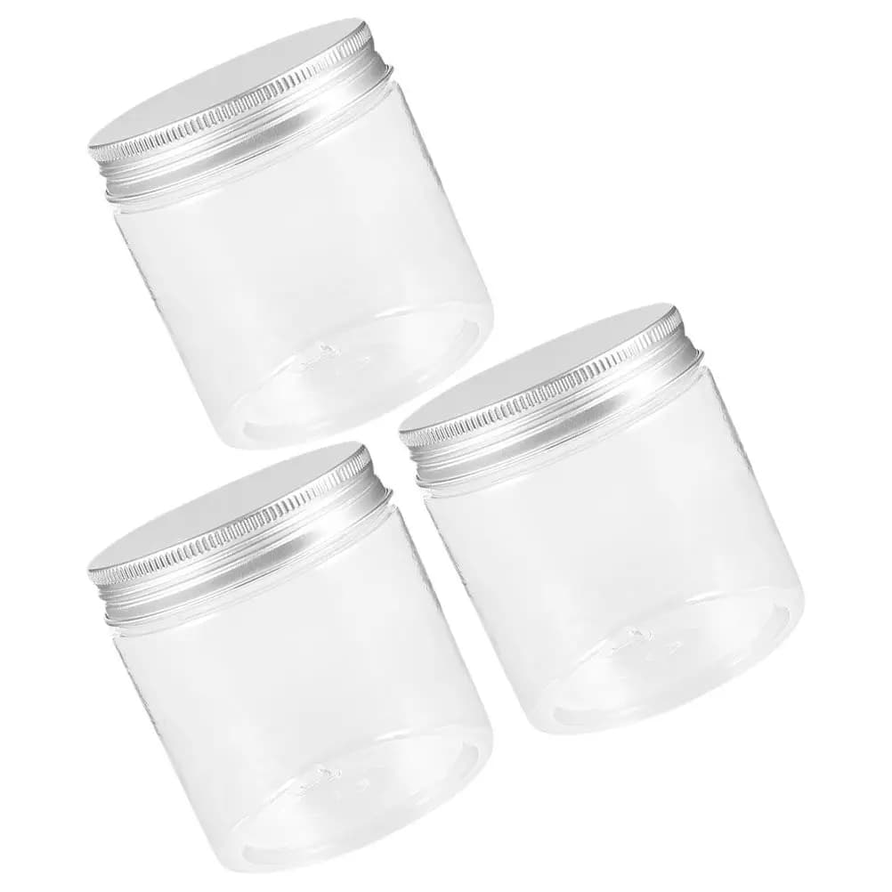 Set di 3 mini barattoli in vetro con coperchio in alluminio, contenitori trasparenti a tenuta stagna, piccoli barattoli multifunzionali per marmellata, miele, spezie.
