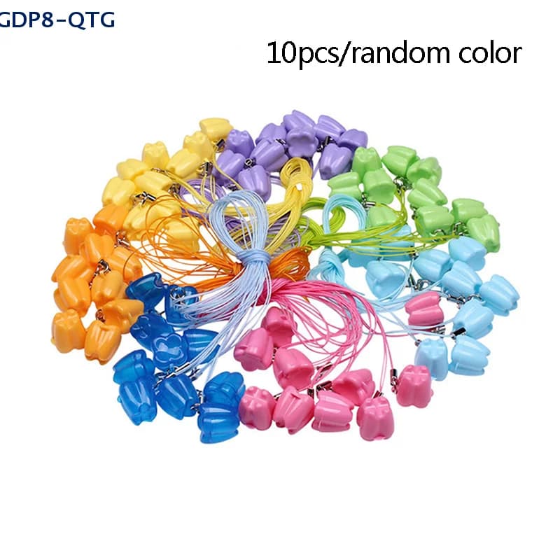 NEW NEW 10pcs Colorful Baby Kids Tooth Storage Box Organizer Milk Teeth Keepsake Holder color random