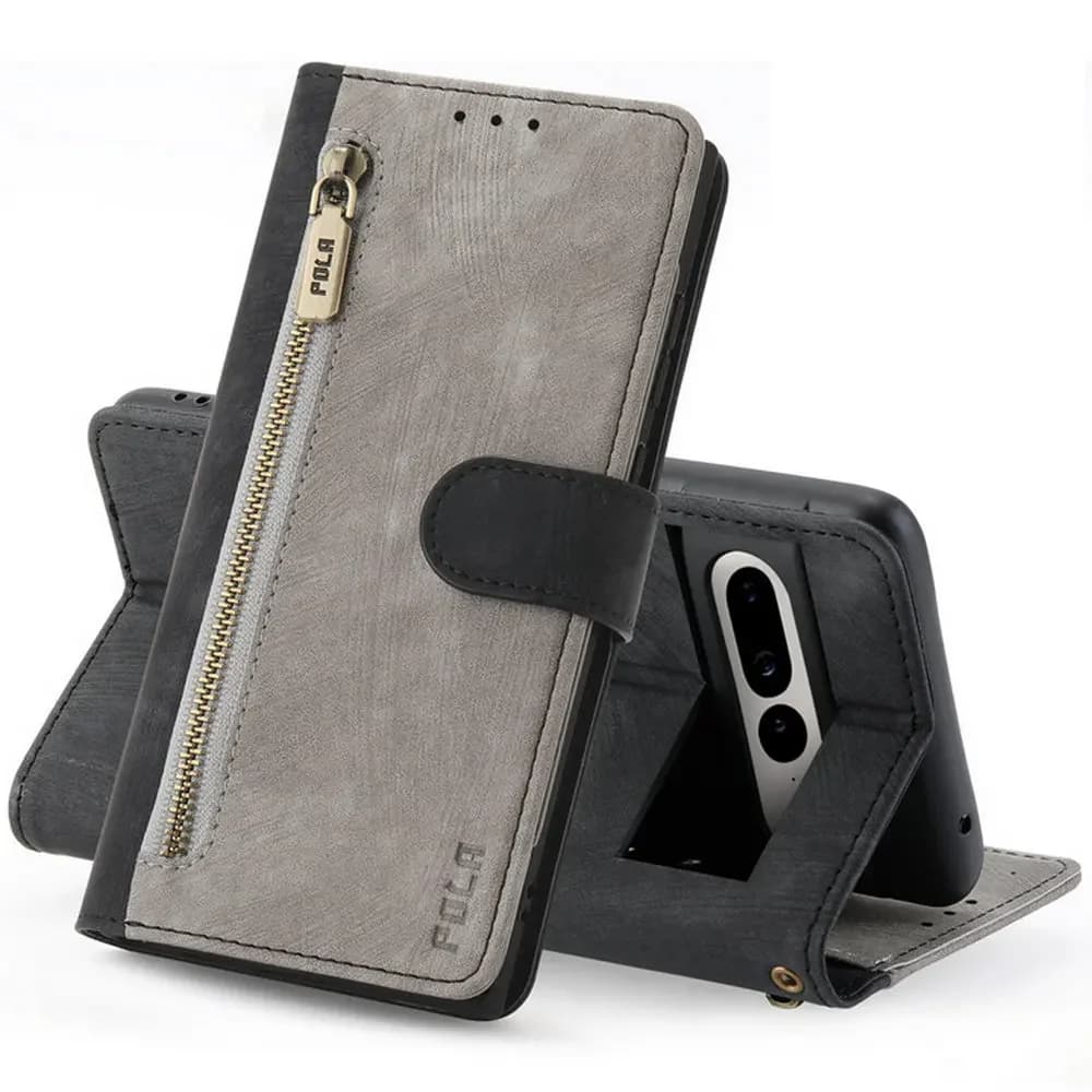 Per Pixel7 6 8 Pro 6A 7 A 8A 5G Flip Case per Google Pixel 7 Pro RFID Block Zipper Wallet Cover in pelle per Pixel 4A 5A 7A Funda