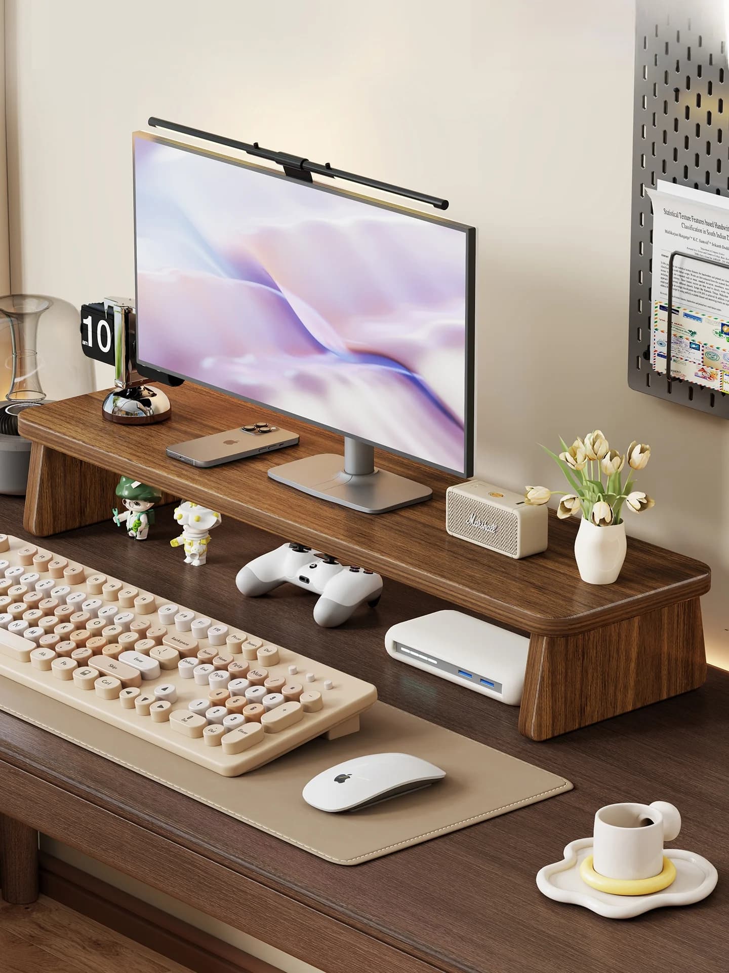 Supporto Rialzato per Notebook, Postazione di Lavoro, Organizzatore Desktop a Forma di H per Laptop da Gaming, Base per Computer