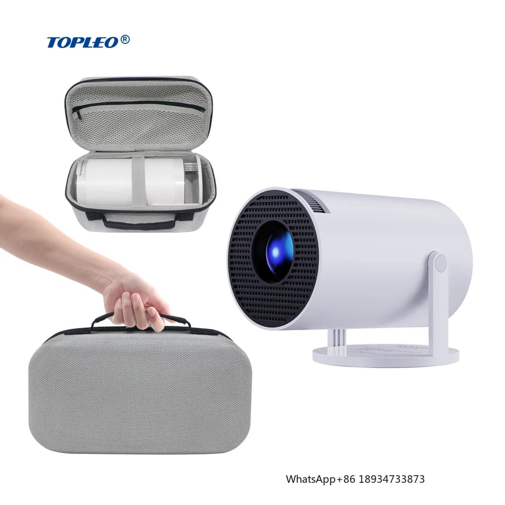 Proiettore Topleo Schermo TV 4K Telefono cellulare con presentazione interattiva Mini proiettore portatile a batteria Android