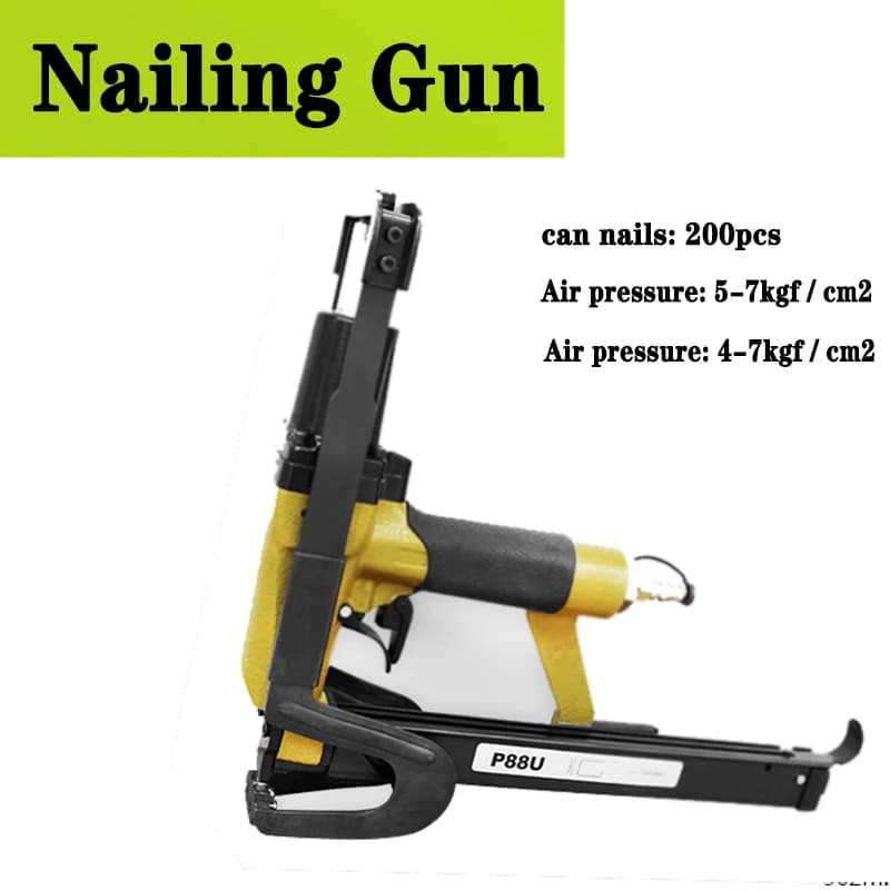 Pistola Chiodatrice Pneumatica P88U Marrone 2026, 200 Pezzi per Chiodatura Cuscini Divano, Tessuti, Coperte - Graffatrice Pneumatica ad Aria