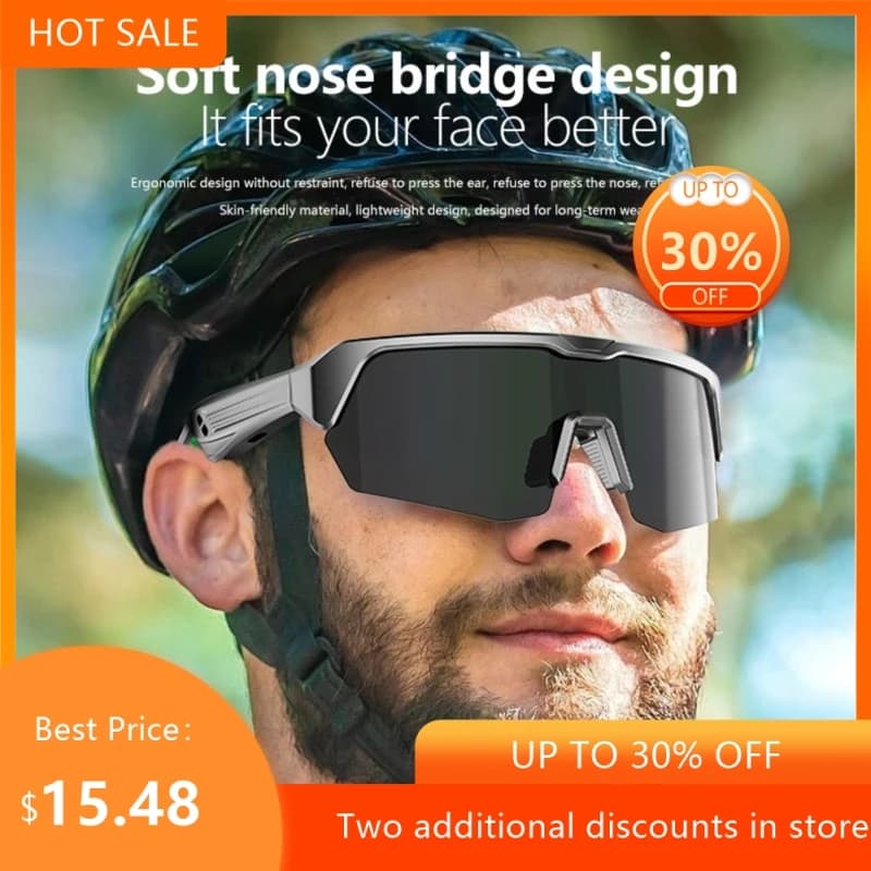 Occhiali Smart Sportivi Bluetooth per Uomo e Donna, per Ascolto Musica e Chiamate, Ideali per Ciclismo e Attività all'Aperto 2026