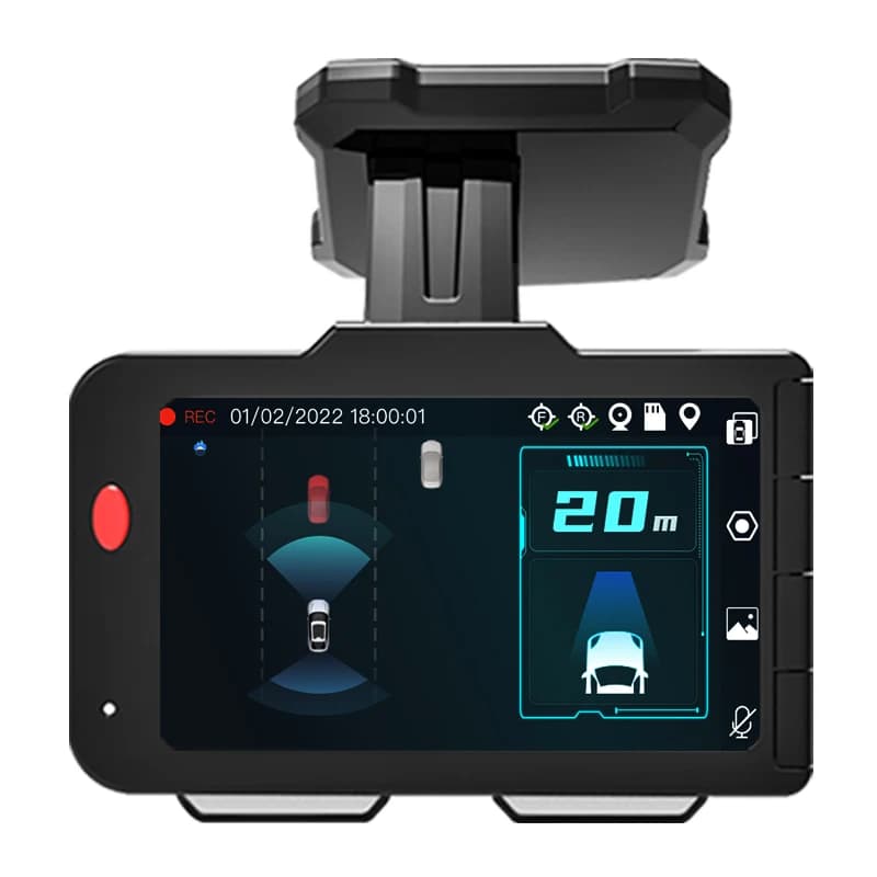 Dual Lens AI ADAS 4K Dashcam With Wide Angle HD 1080P Rear Camera GPS DVR & Video Recorder For Cars Taxis