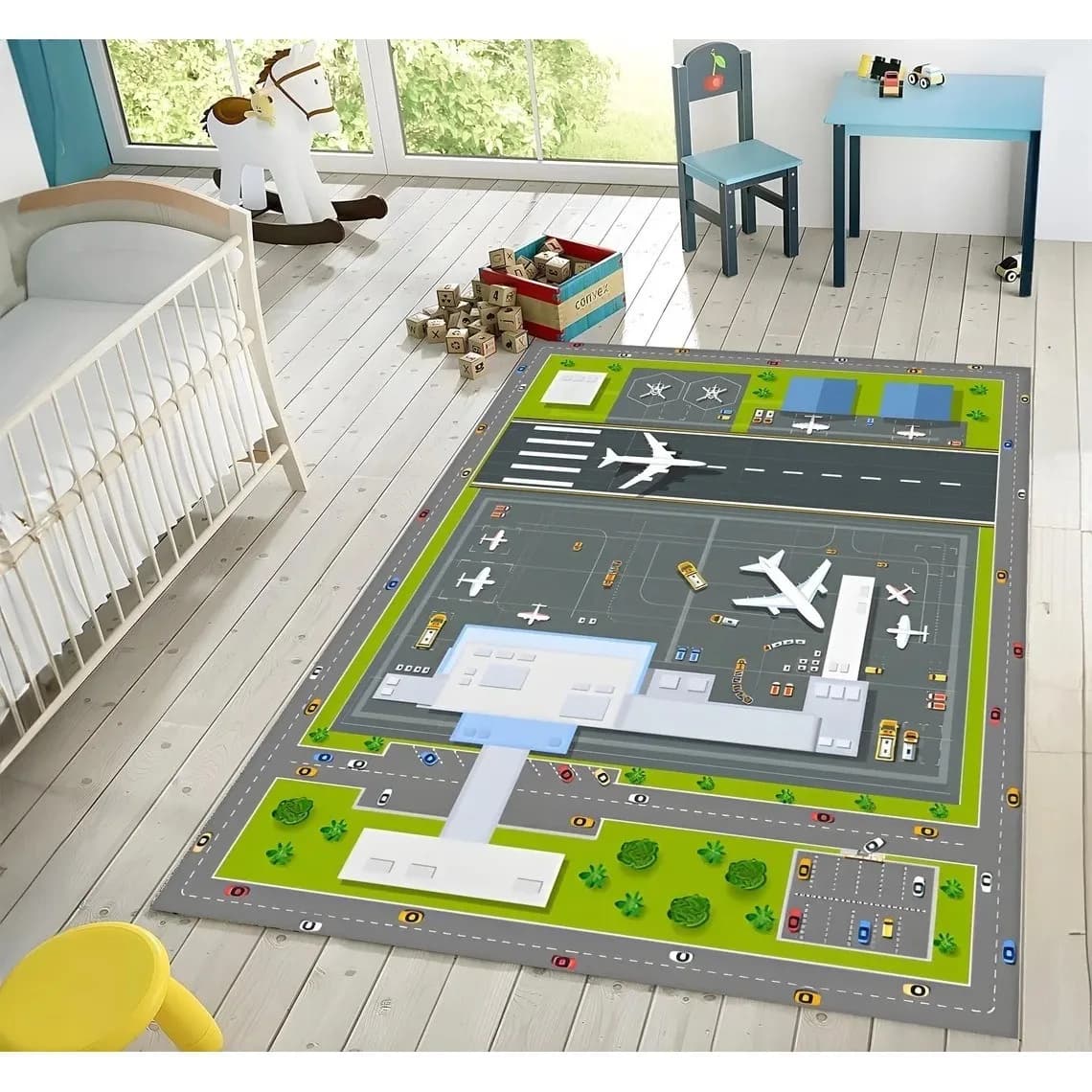 Terminale aeroporto aereo Tappeto grande per la casa Soggiorno Camera da letto Divano Zerbino Decor Tappeto per bambini Tappeto Tappetino antiscivolo