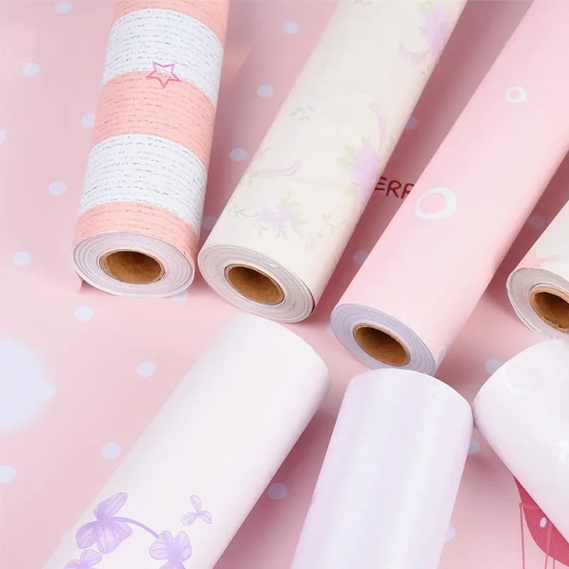 Nuova carta da parati autoadesiva autoadesiva in PVC ecologico per camera da letto, soggiorno, carta da parati per camera dei bambini, foglietti adesivi