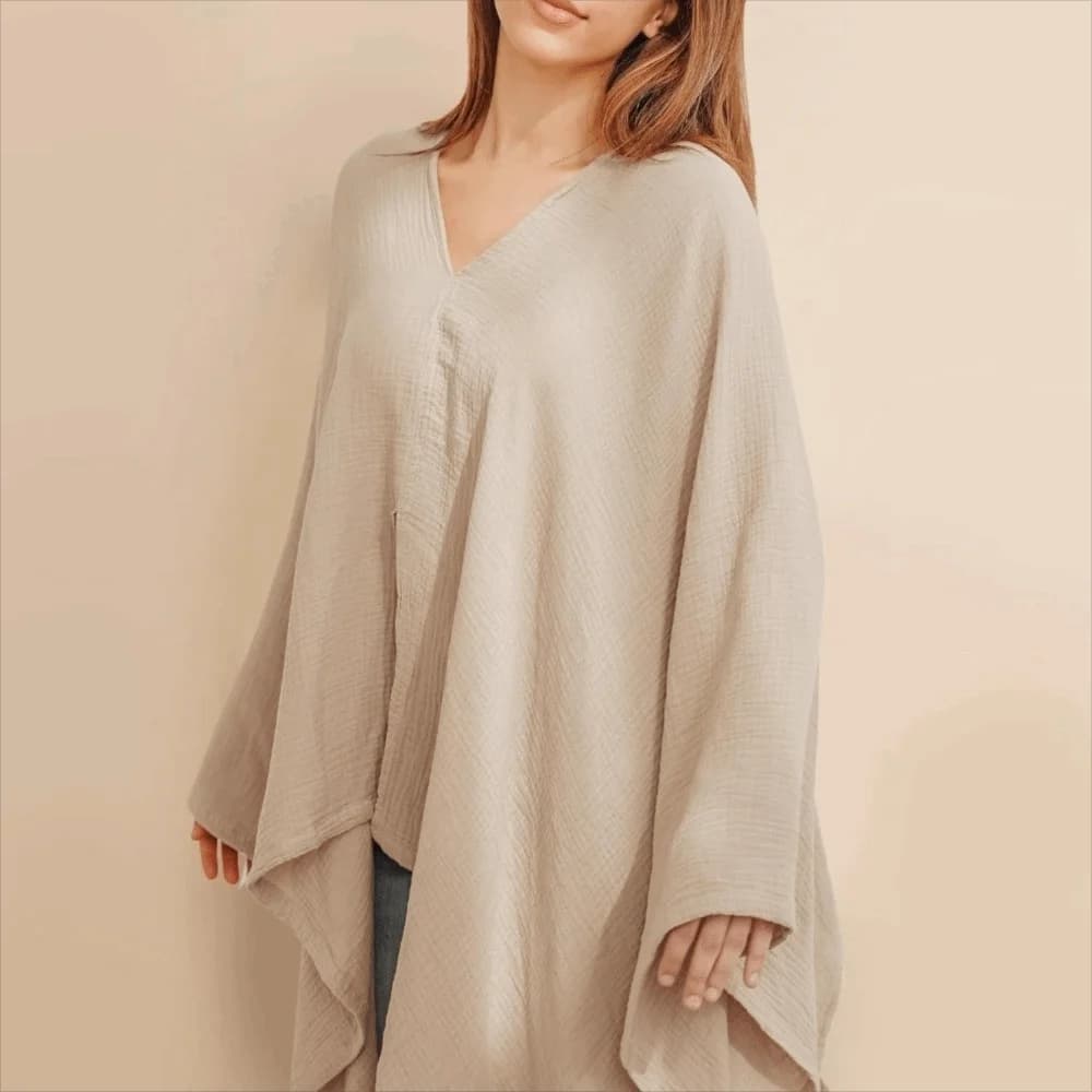 Coperte per Allattamento Monocolore 2 in 1, Comode Coperte per Passeggino, Sciarpa per Allattamento in Cotone per Mamme
