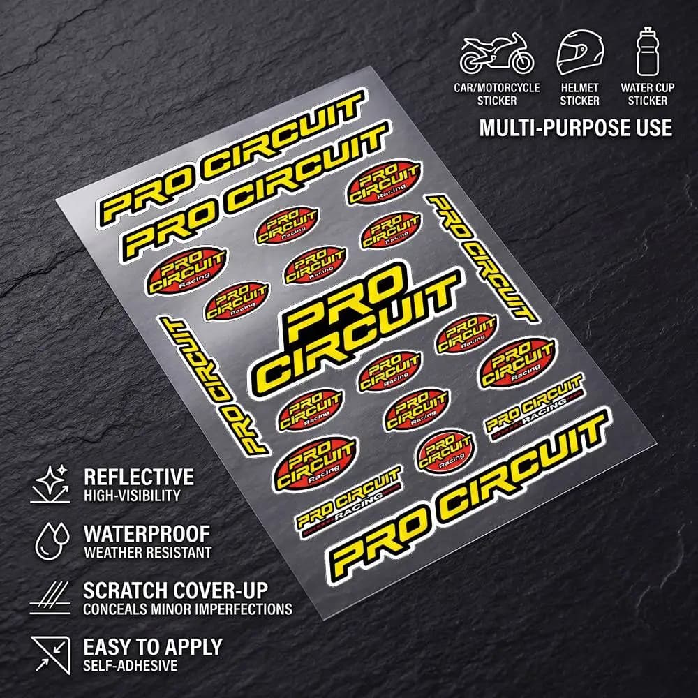 FOR p-Pro c-Circuit High Visibility Reflective Waterproof Decal Scratch Hide Sticker Fit Car Motorcycle Helmet Refrigerator