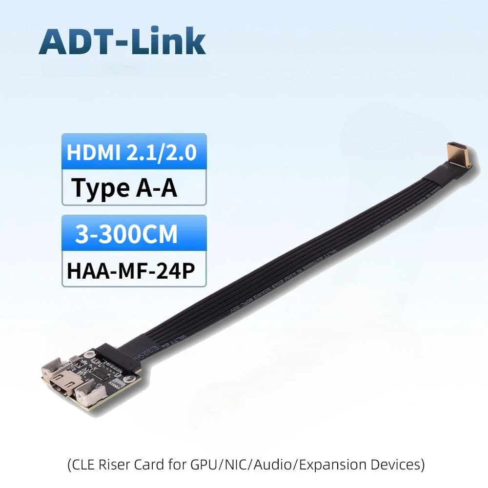 New HDMI 2.0/2.1 Male-Femmina Video Adapter Cable with Integrated Metallic Shielding, Tape Plate, for HDMI2.1 FPC FPV 2K/240Hz 4K/144Hz