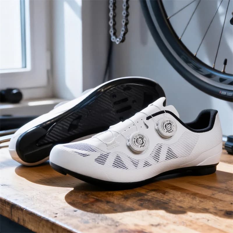 Scarpe da ciclismo su strada ultraleggere da uomo, scarpe da bici da strada professionali con clip SPD, scarpe da ciclismo su strada autobloccanti da donna