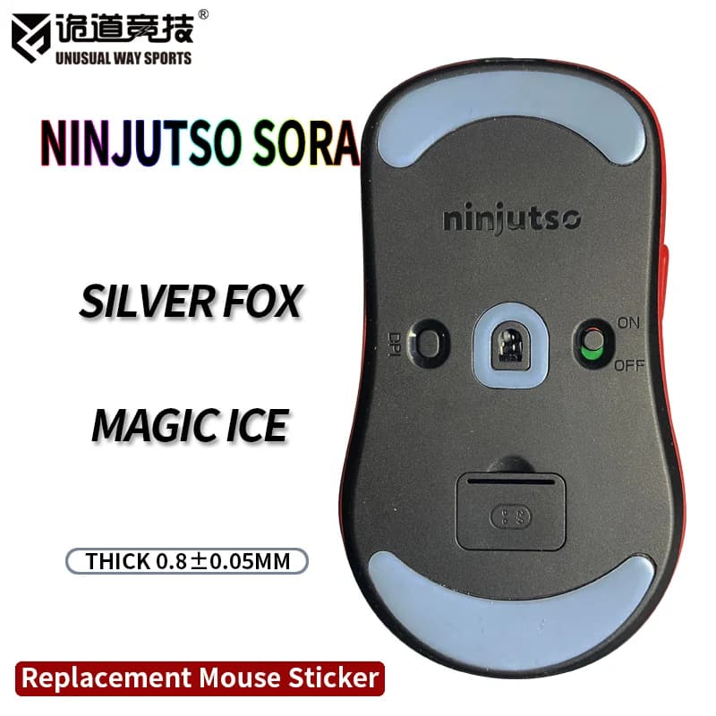 InsolitoWaySports Mouse Pattini Piedi Ninjutso Sora Scivola Bordo curvo Versione Magic Ice Silver Fox