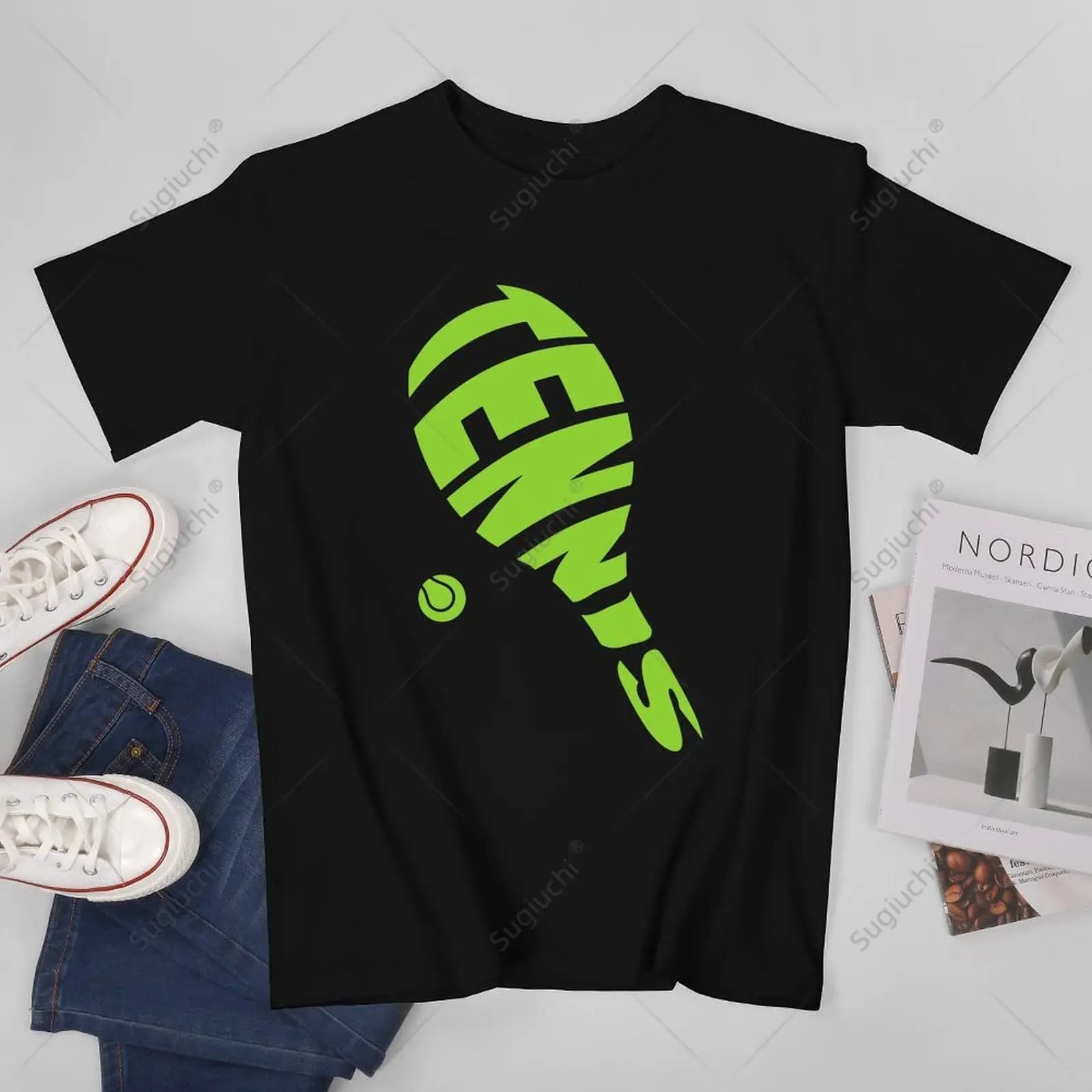 Unisex Uomo Racchetta da tennis e pallina da tennis Maglietta grafica da tennis T-shirt Donna Ragazzi T-shirt in cotone 100%