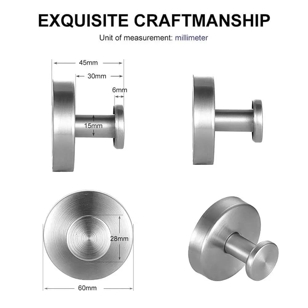 Traceless Suction Cup Hooks for Wreaths Stainless Steel No-Drill Hanger for Wreaths Bathroom Clothes and Hats Door Hooks