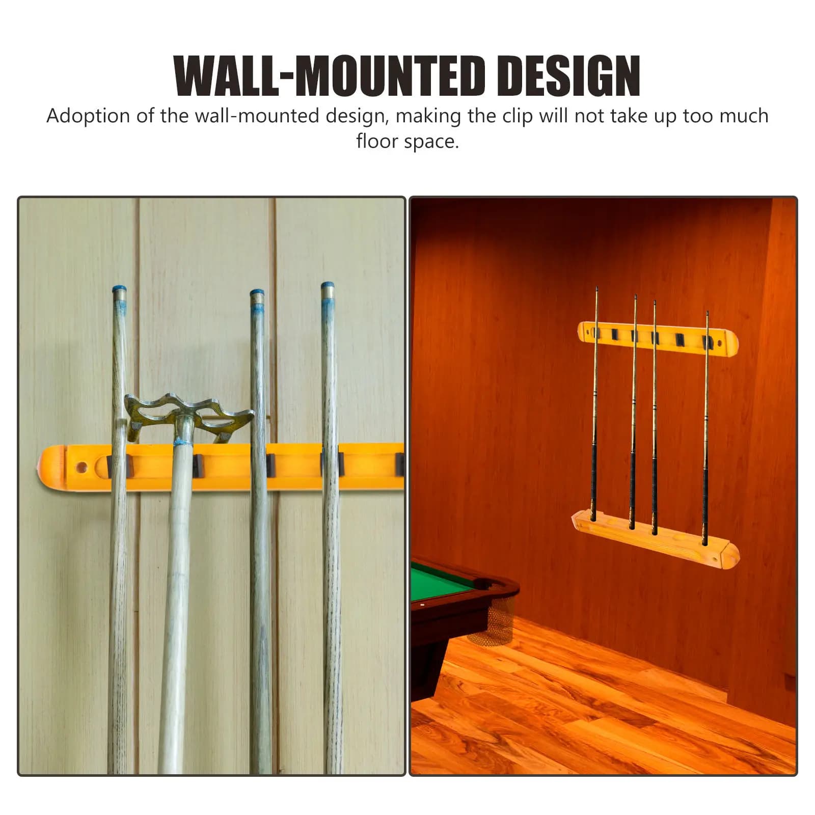 Set da 1 Pezzo: Porta Stecche da Biliardo da Parete in Legno, Espositore Multi-Foro per Stecche, Supporto per Stecche da Biliardo, Porta Stecche Elegante
