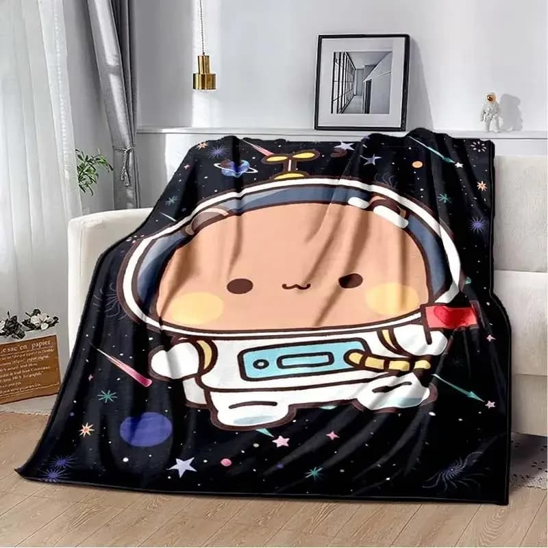 Nuovo cartone animato Kawaii Bubu Dudu Coperta stampata Coperte da picnic Coperta calda Coperta morbida e confortevole Regalo di compleanno per viaggi a casa