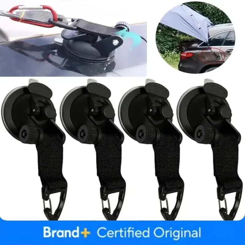 1/4PCS Forte Auto Ventosa di Ancoraggio Tenda Esterna Gancio di Fissaggio Heavy Duty Legare Imbottiture Camping Baldacchino Tenda Telo Moschettone