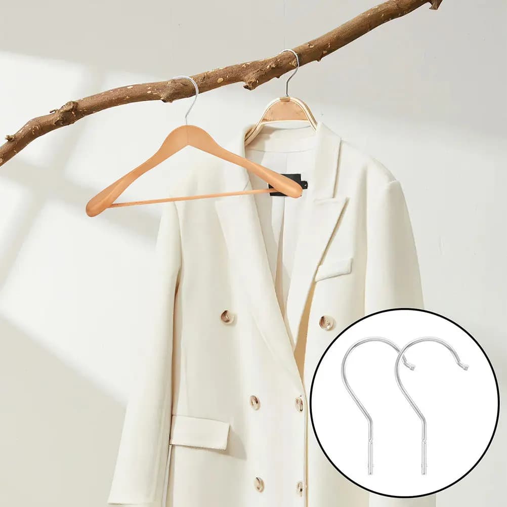 12Pcs Metal Hanger Hooks Clothes Hanger Connector Hook Replacement for Mannequin Torso Retail Display Clothing Rack Organizer