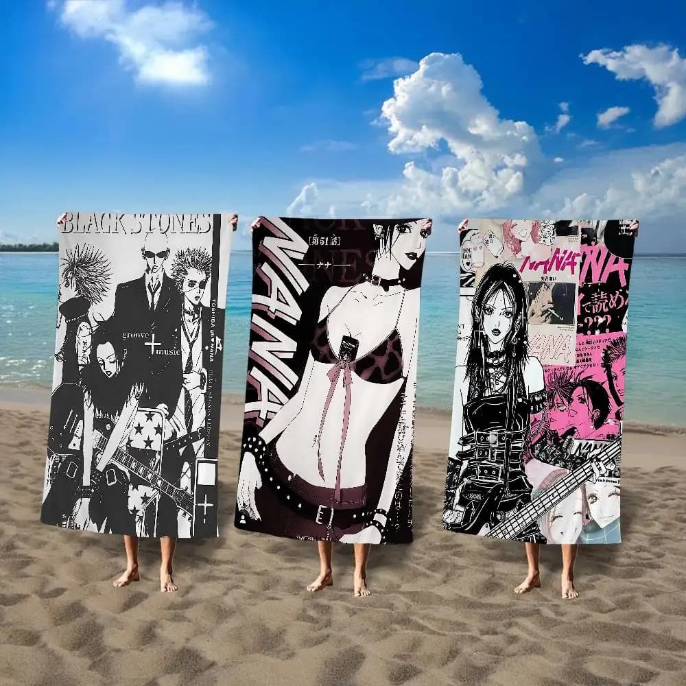 Classico giapponese Anime NANA Anime Spiaggia Asciugamano da nuoto Morbido assorbente Panno per il viso Regali per bambini Per bambini Viaggi Campeggio Palestra