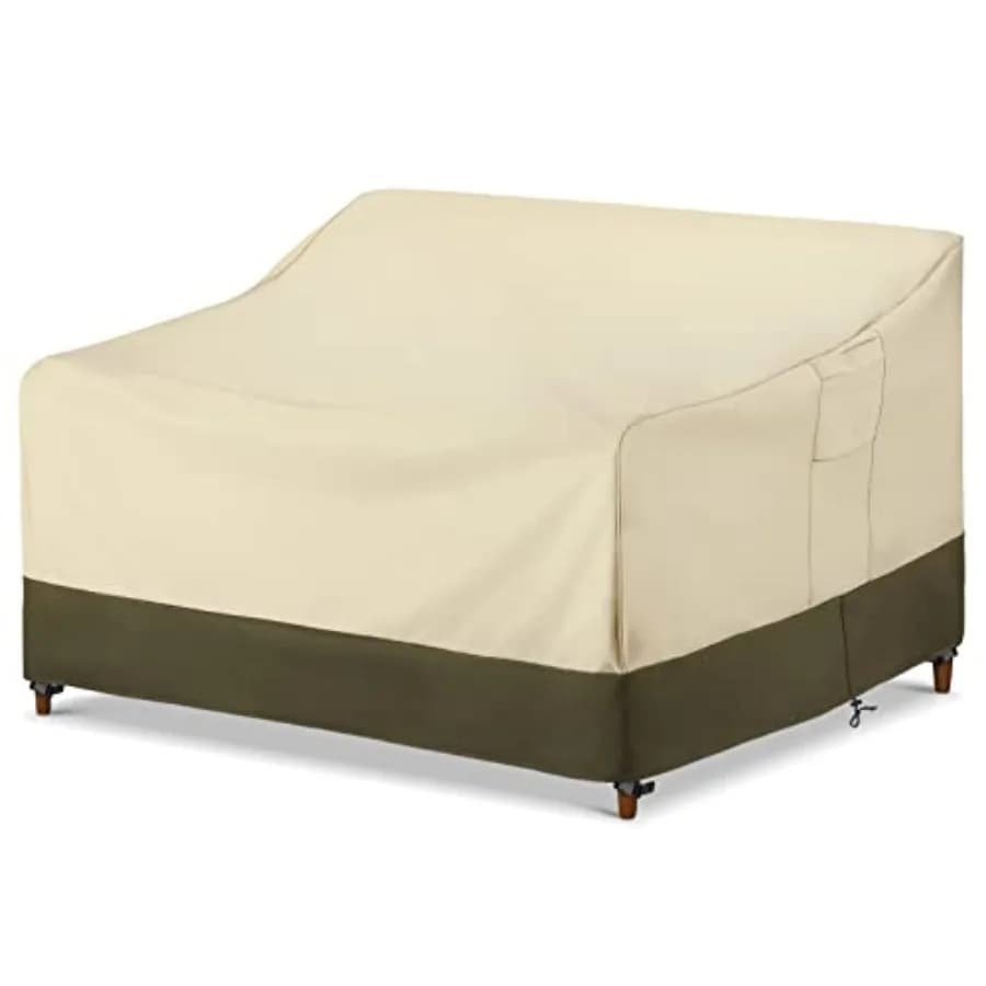 Copertura impermeabile per divano da esterno, copertura per mobili da giardino per divano a 3 posti, 78W x 42D x 32H pollici, copertura resistente per divano con seduta profonda.