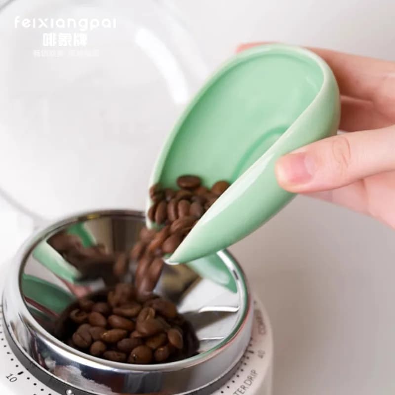 Ceramic Coffee Bean Dosing Tray Coffee and Tea Tools Set Tools Coffee Bean Spoon Shovel Tea Trays Measure Coffee Accessories