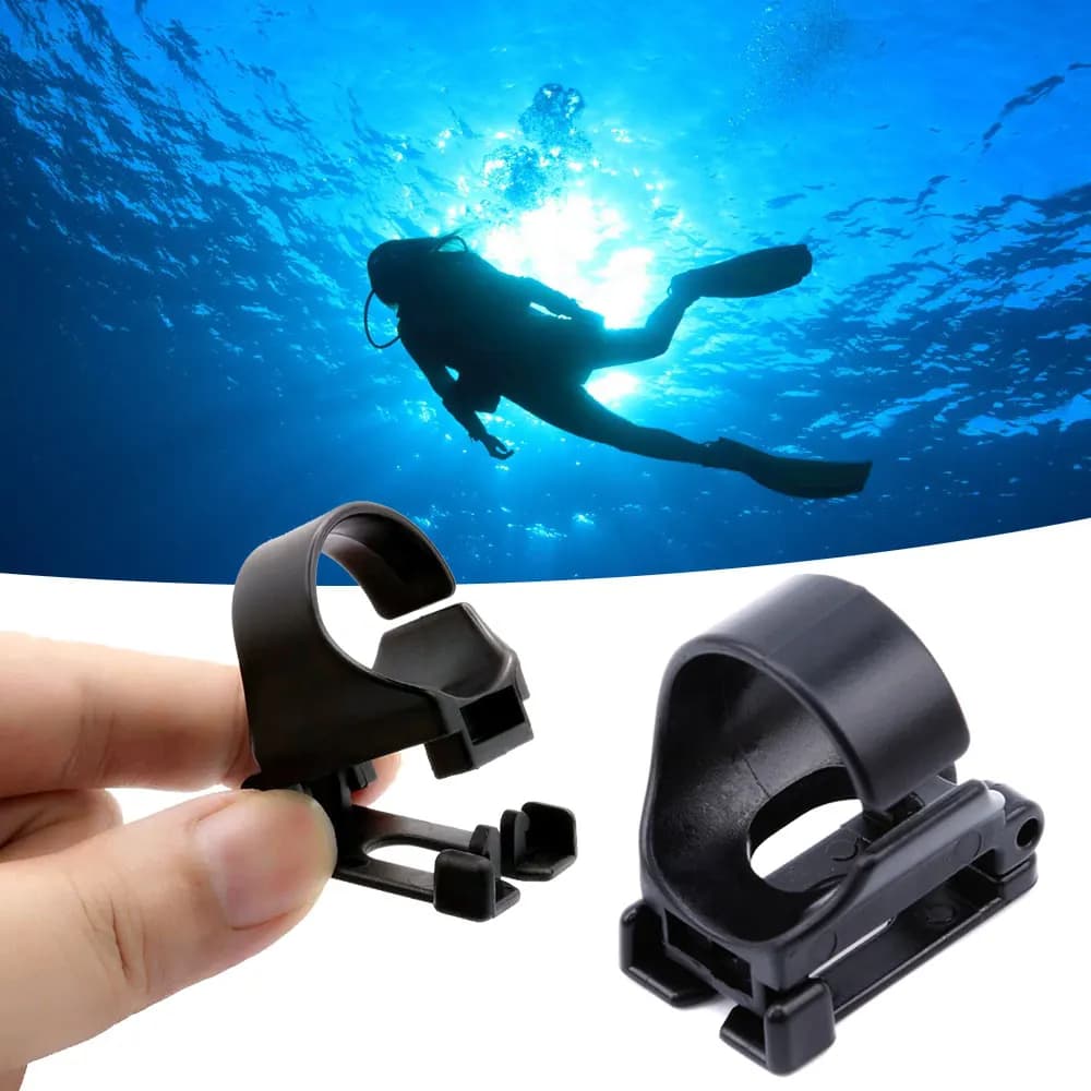 1pc Universal Black Diving Silicone Snorkel Buckle occhiali tubo in Silicone Clip in plastica Snorkel Mask Keeper Holder strumenti per immersioni