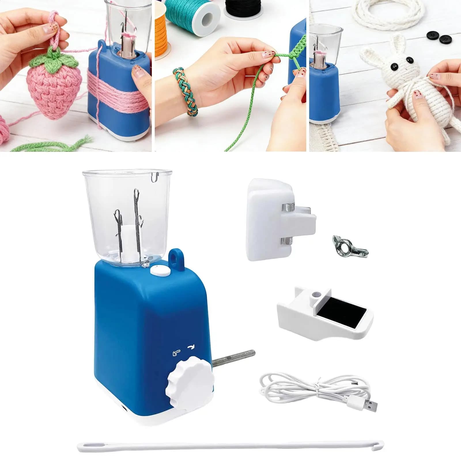 Macchina per Tessitura Automatica ABS, Avvolgitore Elettrico per Filati per Creazione di Braccialetti, Collane e Accessori per Kit da Cucito
