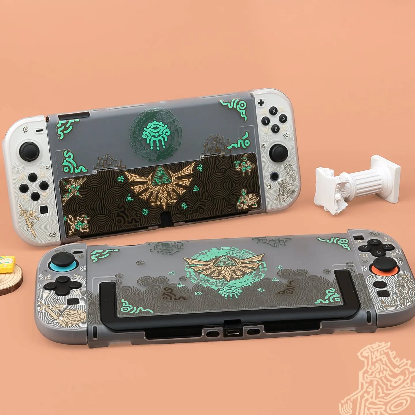 Custodia Protettiva Traslucida a Tema Avventura per Nintendo Switch / OLED / Switch 2 – Guscio Rigido Satinato con Elementi Fantasy