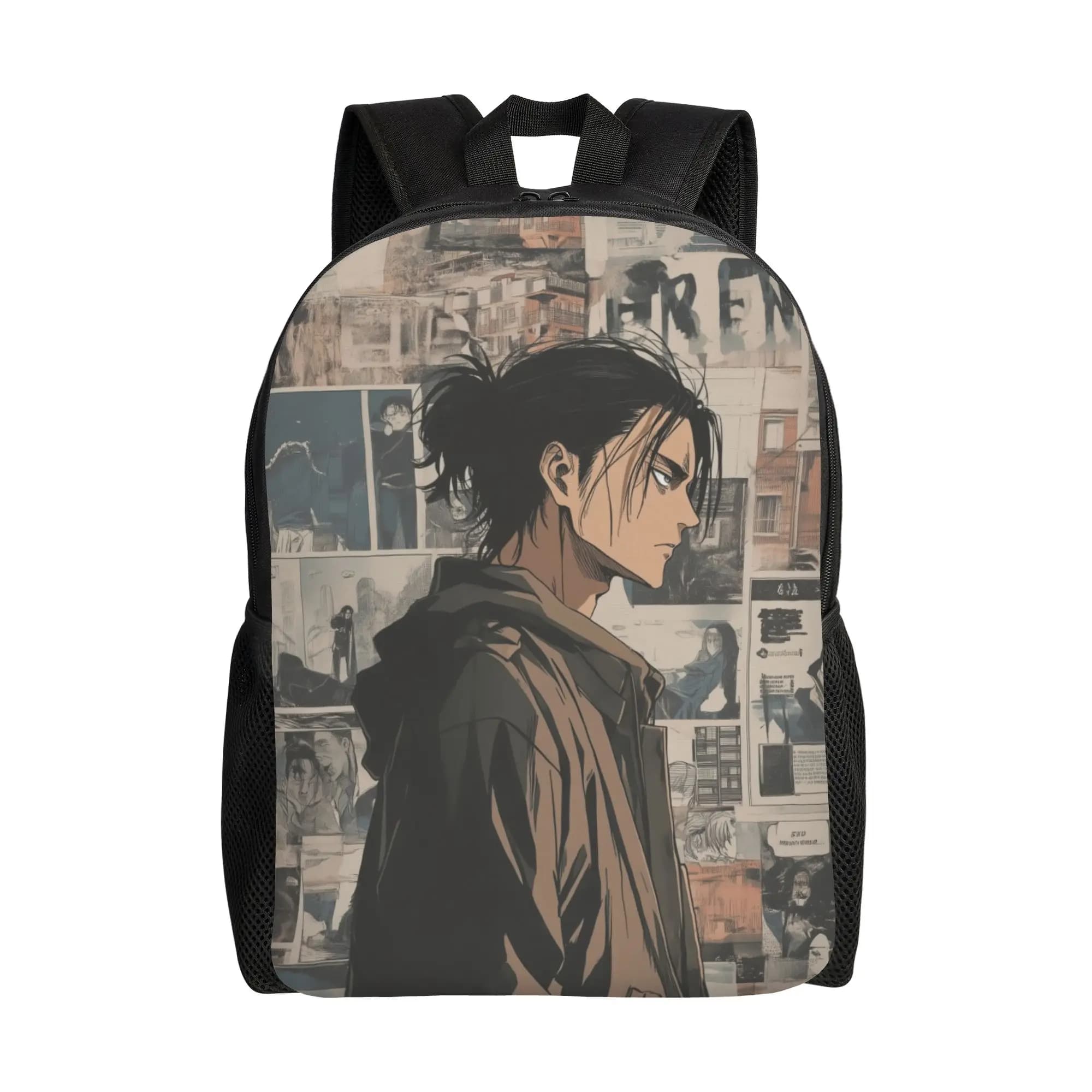 Custom Attacks on Titans Backpack for Men Women Water Resistant School College Anime Comic Film Bag Printing Bookbags